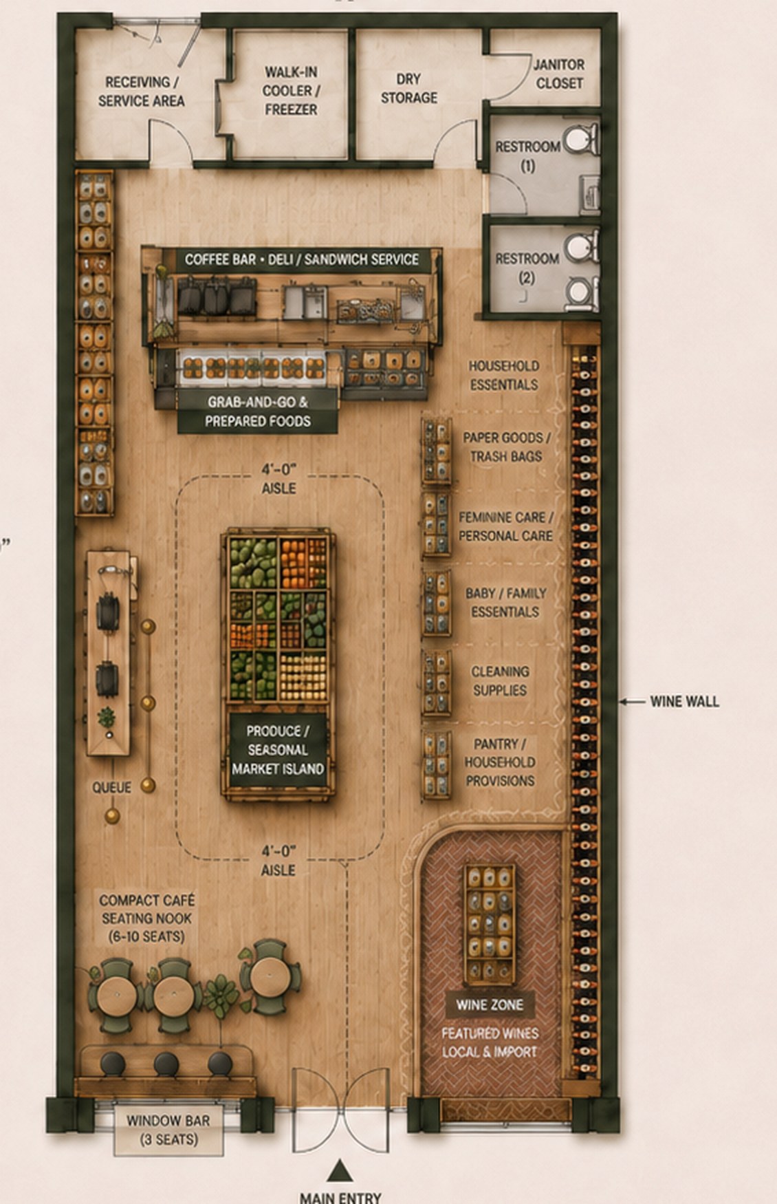 The Provision Co. floor plan concept — roughly 2,500 square feet