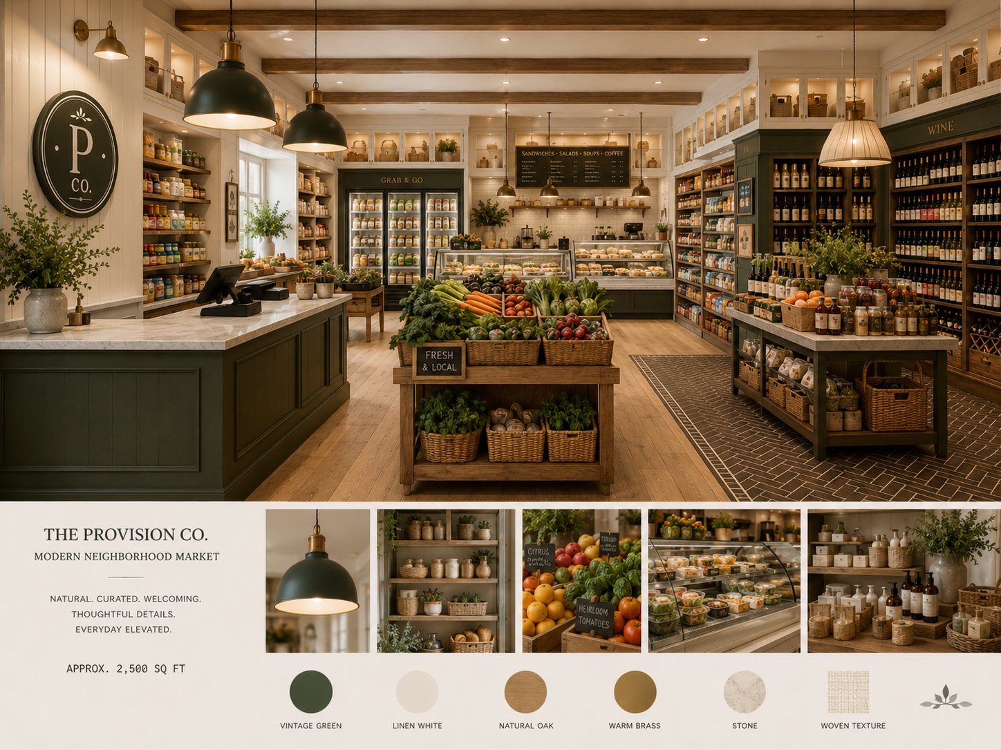Fresh produce display with locally-sourced vegetables